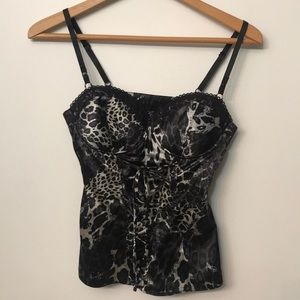 Animal print tie in front top from Guess!